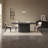 86.61" Modern Oval Black Dining Table Set with 4 Chairs for Kitchen, Bar, Living Room-1768396264-1768396271