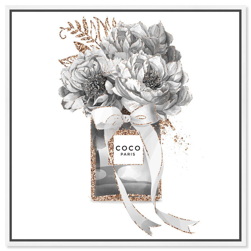 Fleurs pour ses parfums - Impression sur toile, H 12 po x l 12 po, Toile blanche encadrée