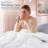 Utopia Bedding Comforters Twin Size, All Season Duvet Insert, Down Alternative Box Stitched Bed Comforter with Corner Tabs, Machine Washable (White)-136115347-136115346