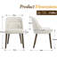 Modern Upholstered Armless Dining Side Chair Curved Back Accent Chair with Solid Wood Legs Ergonomic Padded Dining Chair for Kitchen Living Room-18224409