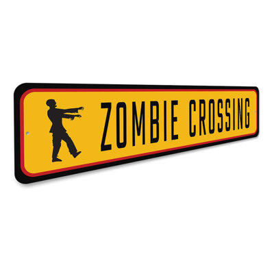 Panneau en aluminium Zombie Crossing
