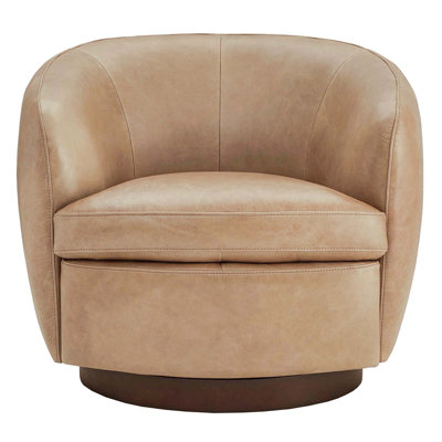 Fauteuil pivotant Marcy en cuir végétalien
