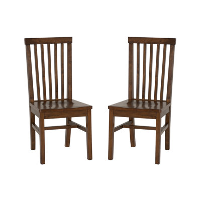 Percival Solid Wood Slat Back Side Chair by Red Barrel Studio