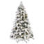 Arbre de Noël à flocage automatique 5/6/7 / 8Ft en PVC avec lumières DEL blanc chaud-1152905688