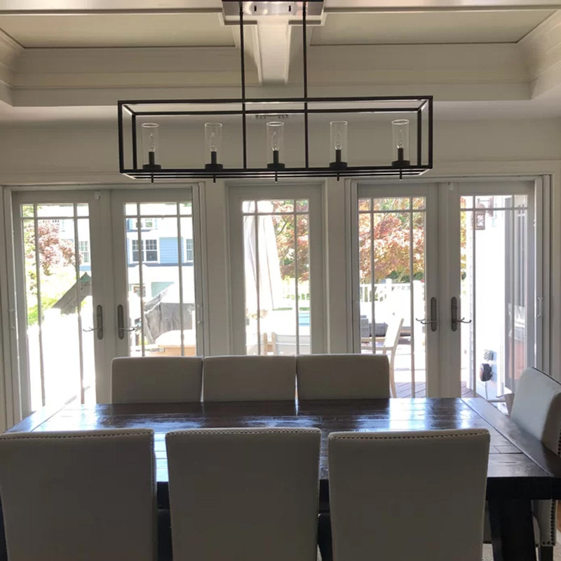 Zire Five Light Island Pendant from Visual Comfort Studio, Brushed Oil Rubbed Bronze, No