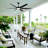 65" Olszewski 6 - Blade Large Indoor LED Standard Ceiling Fan with Remote Control and Light Kit Included