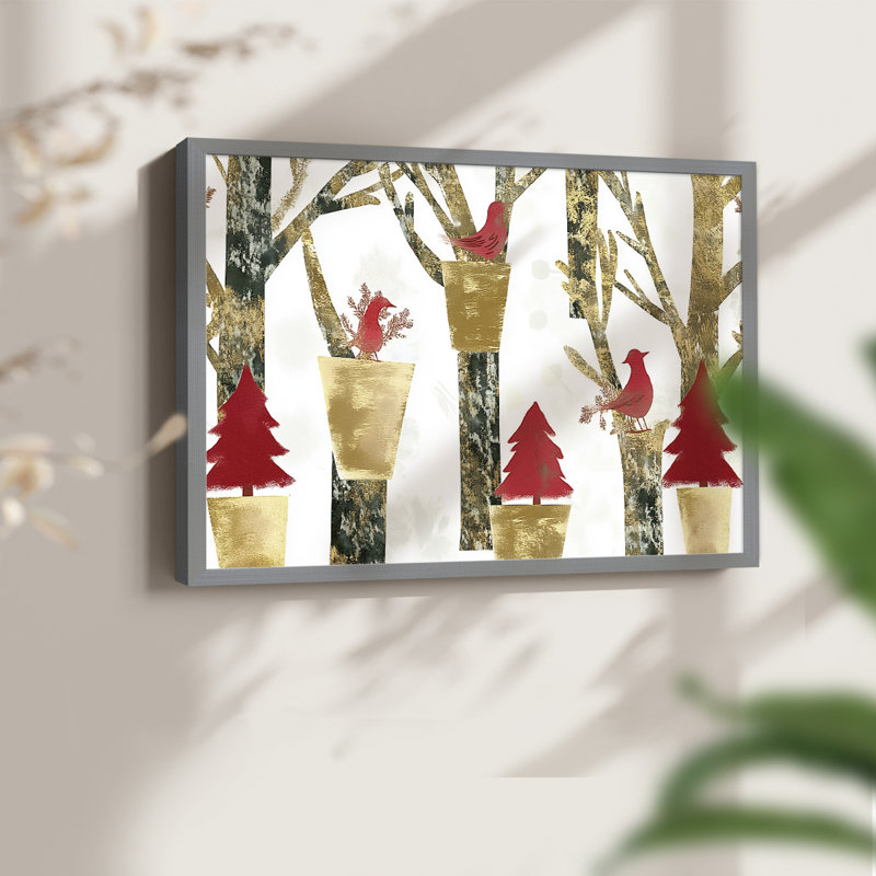 Chirstmas Art-DCLV III - Reproduction encadrée - Restickable, Gris, H 16 po x l 20 po