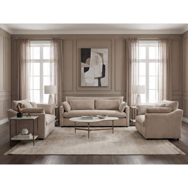 Canapé 92,5 po - Fauve Downy, Downy fauve