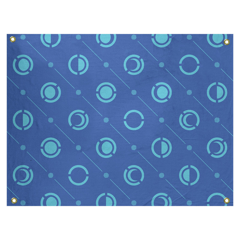 Tapisserie, H 50 po x l 59 po, Bleu / bleu sarcelle