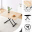 Bureau relevable moderne avec plateau de table de 0,8 pouce - Pieds en métal noir réglables pour le bureau et la toilette 10055 Table minimaliste à pieds 18,3 à 29 pouces
