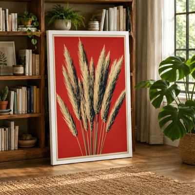 Wheat Sheaf Botanical - Wrapped Canvas