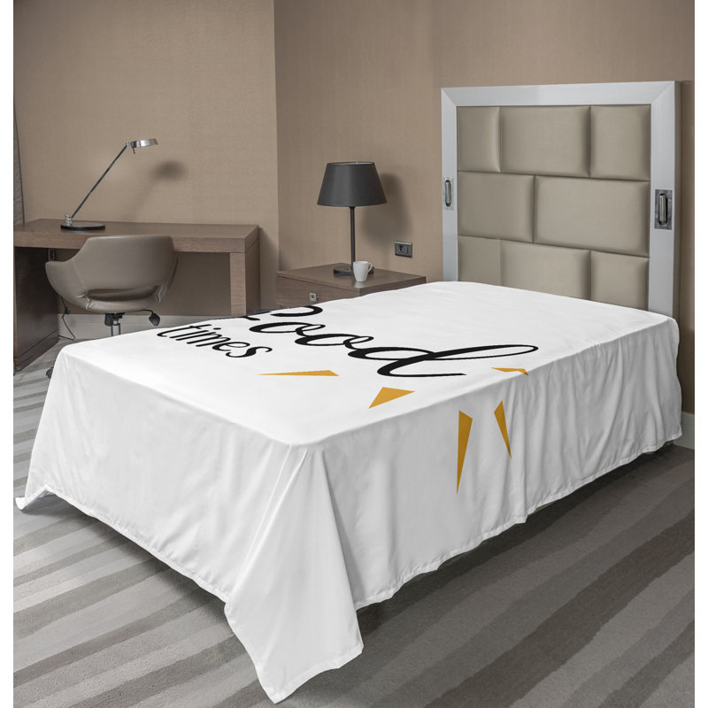 Drap simple Ambesonne Minimalist, Drap plat pour lit simple