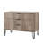 Dumbo 35" Modern Fluted Standard Dresser with 3 Drawers in Rustic Gray-1756988029