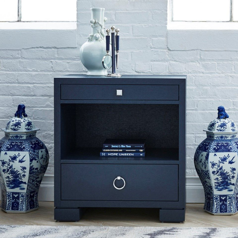 Frances 2 - Drawer Nightstand, Navy Blue