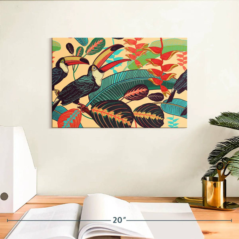 Brampt Exotic Toucans, 8'' H x 12'' W
