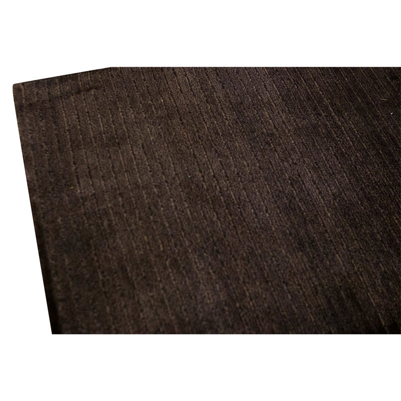 Hand Knotted Area Rug in Dark Brown