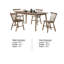 Ensemble de table de salle à manger 7 pièces Baylee, 6 pièces, en bois de noyer brun Baylee-119907019