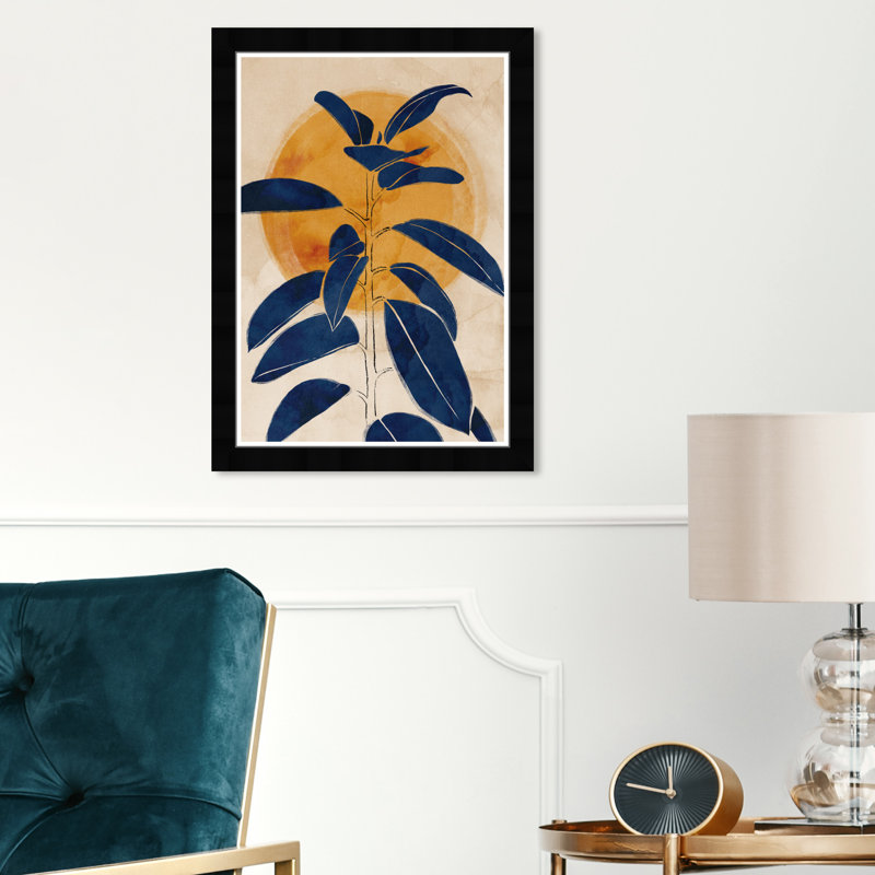 Floral and Botanical Blue Sprout Botanicals - Cadre photo, reproduction d'art sur papier