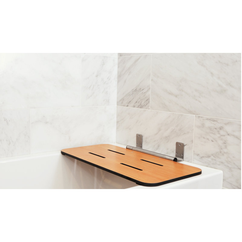 Siège de baignoire en teck à fixation arrière 29 po x 16,5 po