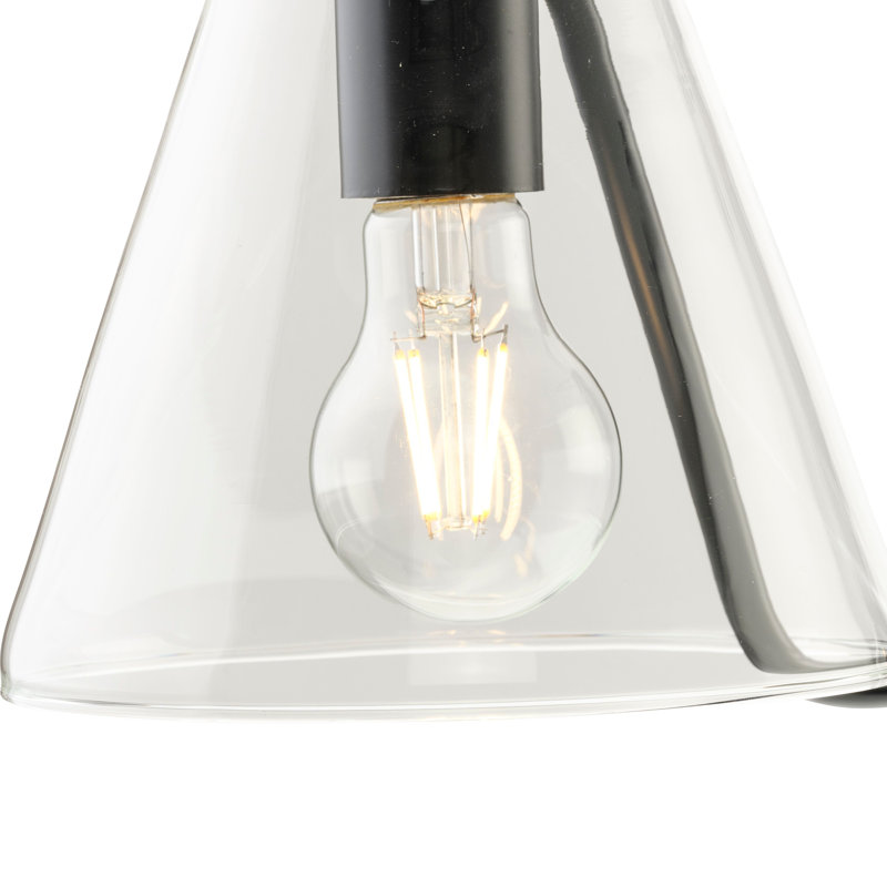 Luminaire suspendu contemporain noir mat avec 2 lumières avec 40 po Avec, Noir mat, Deux lumières