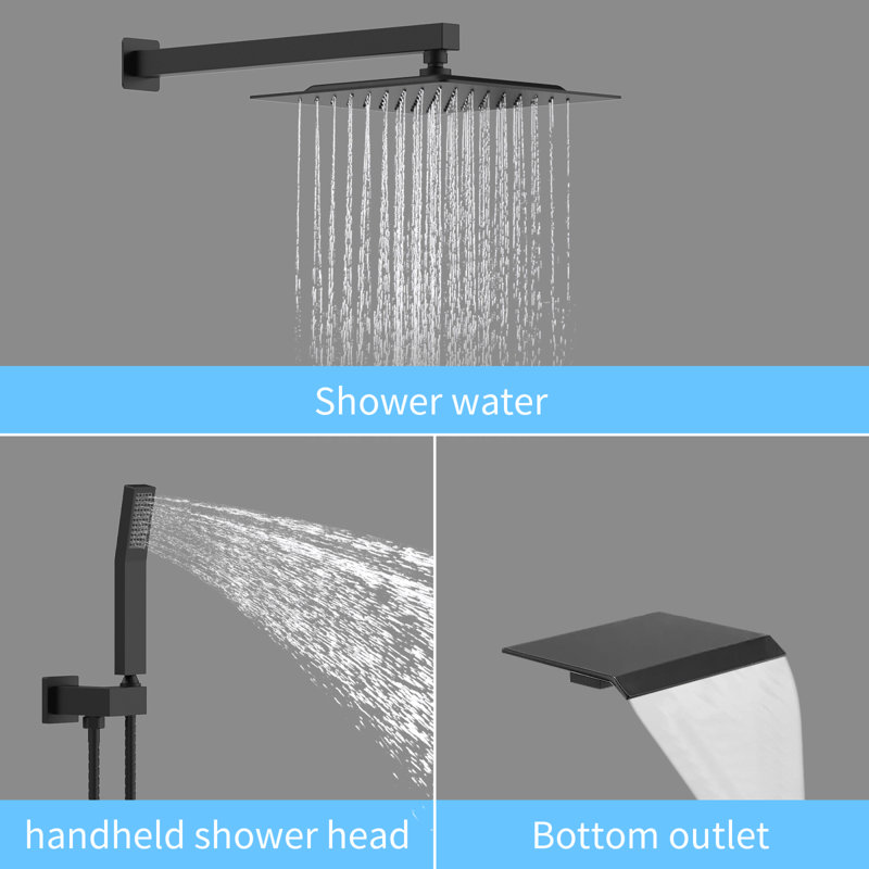 Système de douche en métal Rainfall