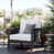 White Cushion/Dark Gray Frame