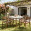 Ensemble de salle à manger de patio en bois d'acacia 47,2 po American Traditional-1969423961