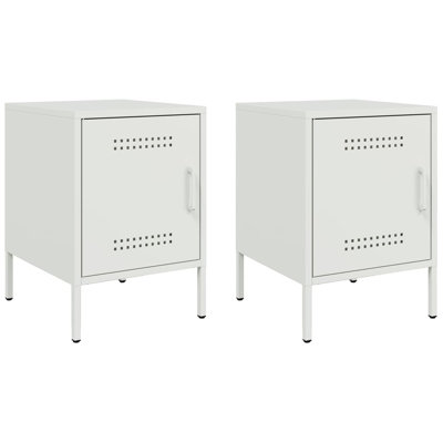 Prinsh 36cm W Steel Bedside Table