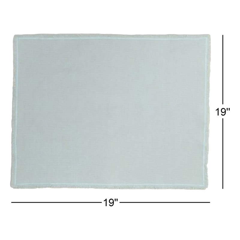 Jarmaine Cotton Rectangle Placemats, Sky