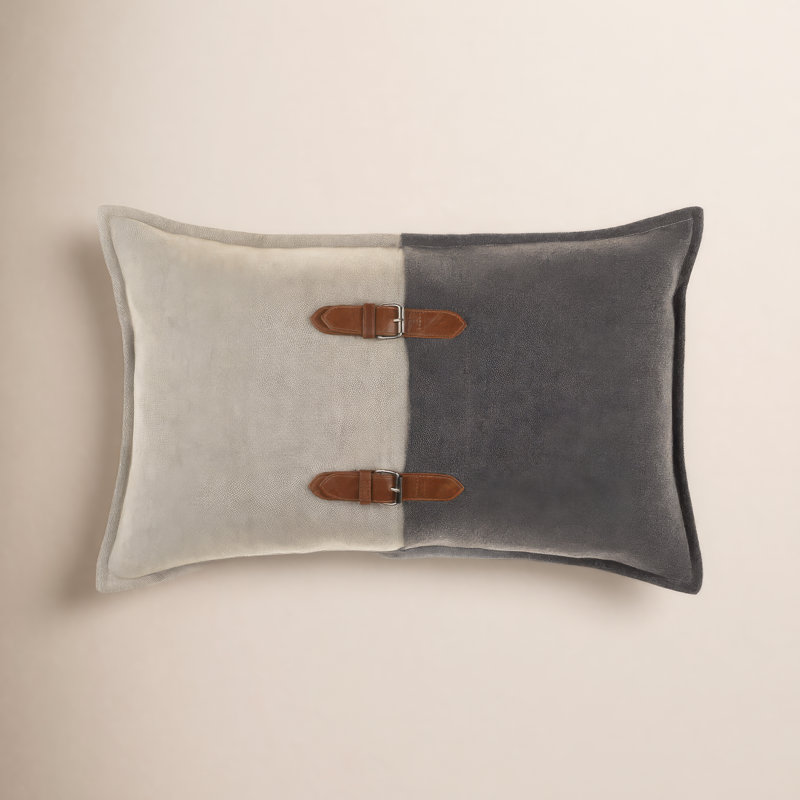 Placide Cotton blend Lumbar Rectangular Pillow, No Fill