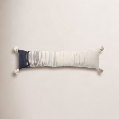 Curry Striped Cotton Lumbar Throw Pillow
