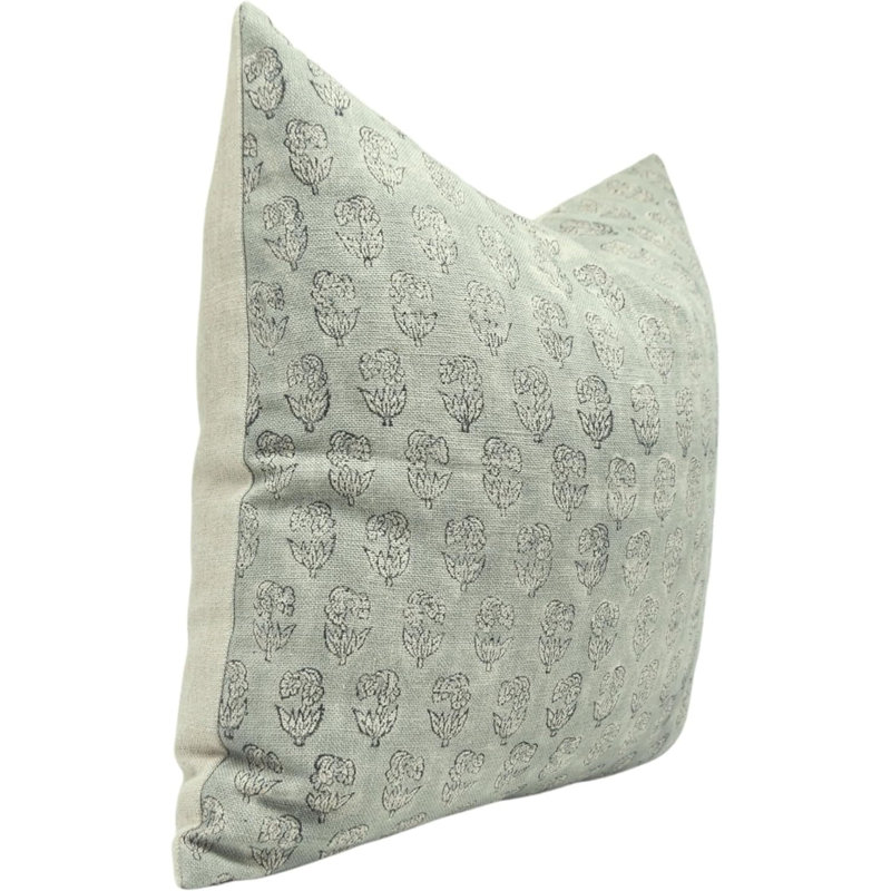 Housse de coussin en lin naturel à motif de blocs de lin, coussin décoratif Boho, super étoile à fermeture à glissière - 14 po x 36 po