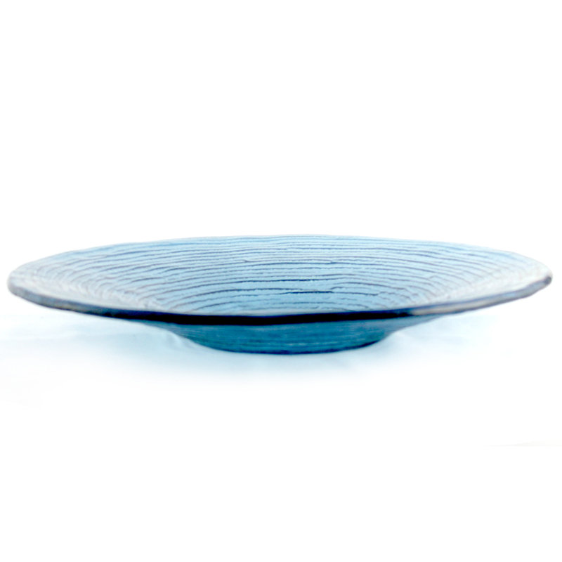 Bol de service en spirale, Bleu, H 2 po x l 13,75 po x P 13,75 po