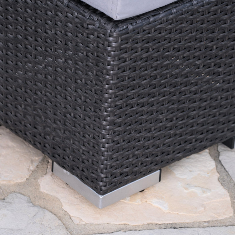 Chic Outdoor Lounge Essential - Grey And Silver, Pe , Iron, Waterproof, 12.75 In Tall Relaxation Addition +Iron, 16.68 Depth