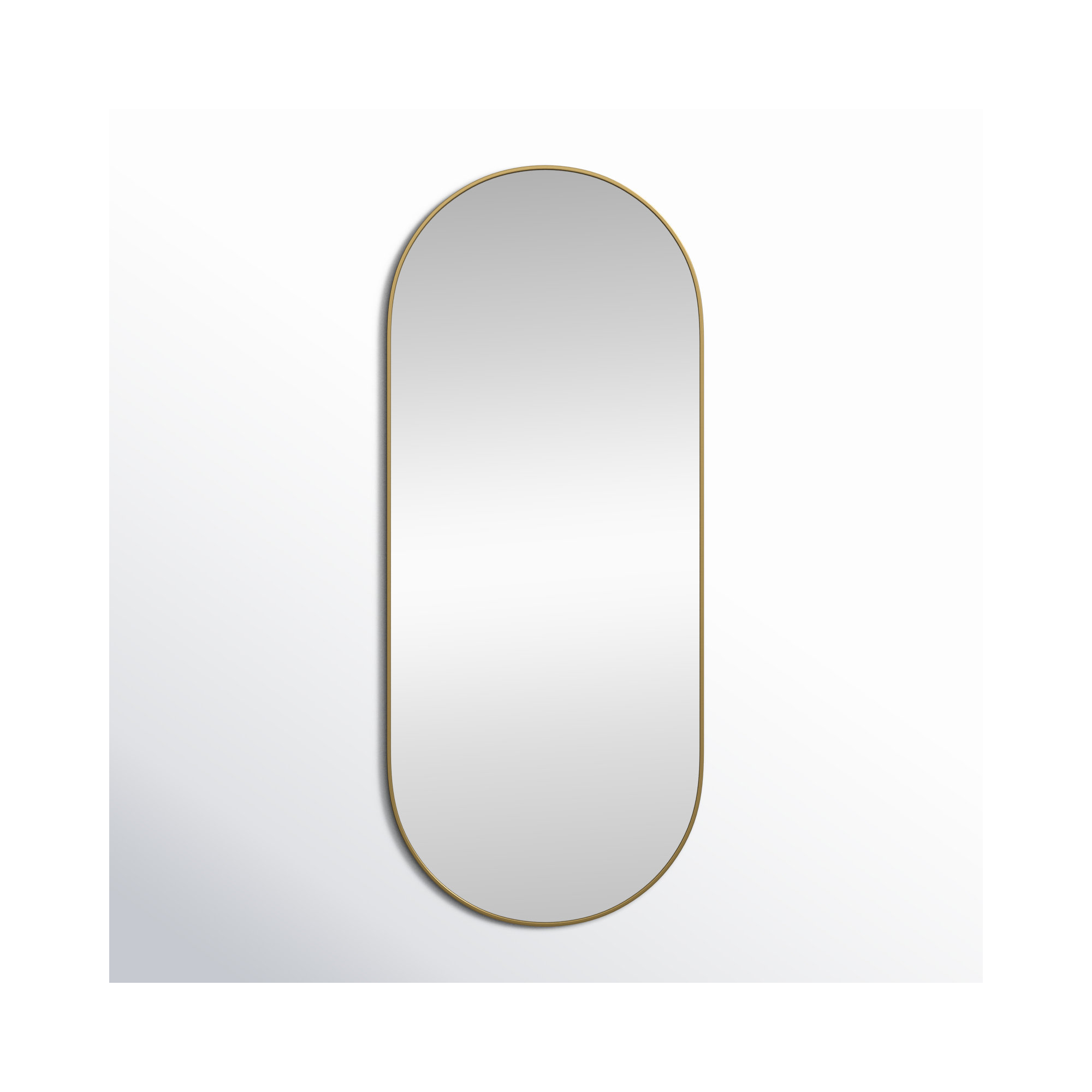 Elington Metal Oval Mirror, 72"  x 30" , Brass