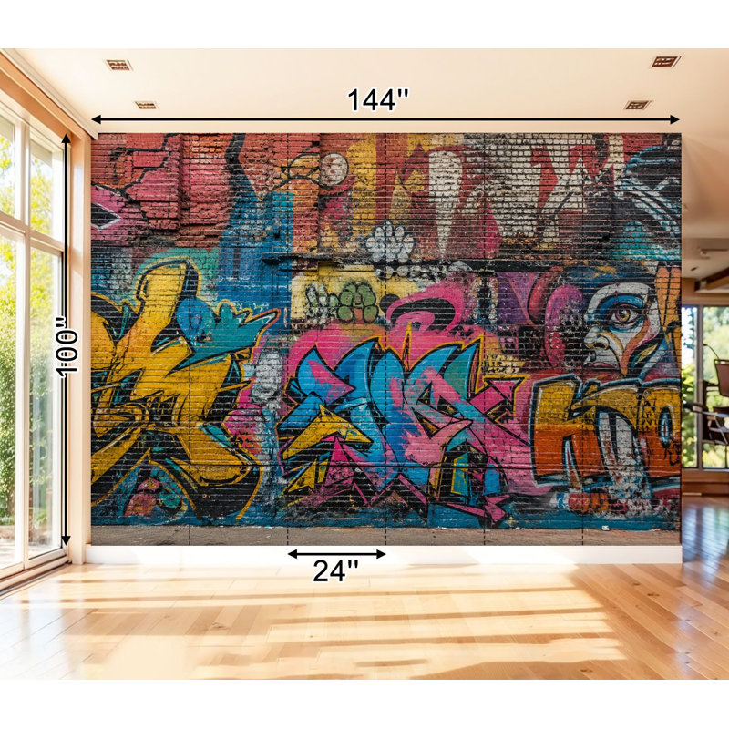 Murale de papier peint auto-adhésif et amovible, L 100 po x l 144 po