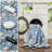 8x10 Floral Area Rug, Washable Non Slip Foldable Rug for Dining Room Office, Blue-1369980593-1369980595