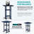 3-Piece HDPE Bar Set – All-Weather Patio Bistro Table & 2 Tall Bar Chairs, Fade-Resistant Outdoor Furniture For Balcony, Deck, Backyard, Or Poolside-603840449
