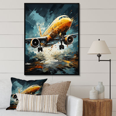 Orange Aerodynamics Plane - Plane Canvas Prints