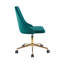 Chaise de bureau rembourrée en velours avec base dorée Torrance-1871370079