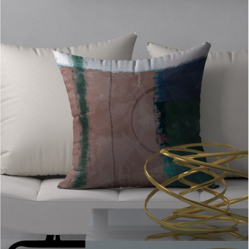 Abstract Throw Pillow, 20" H x 20" W