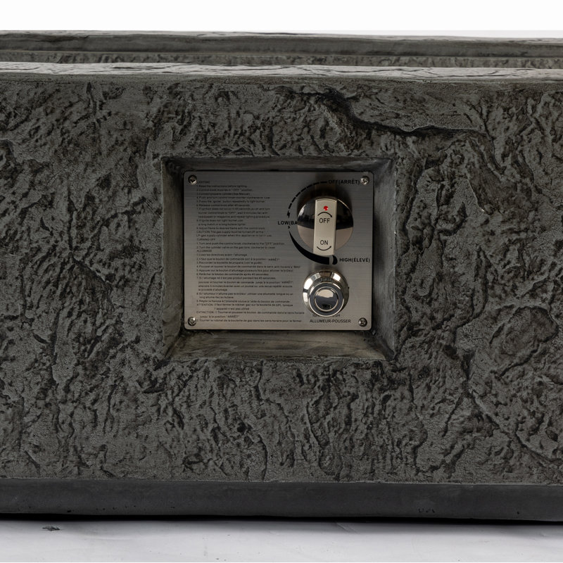 Paramount Rocco Rectangular Fire Pit Table