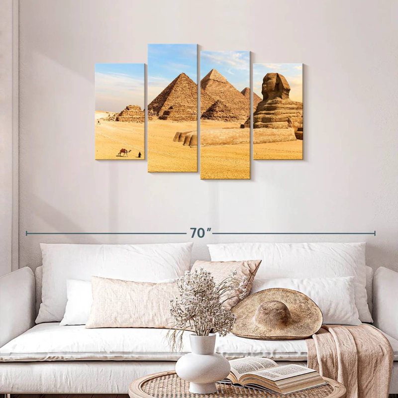 Adella, grandes pyramides et sphinx, H 27 po x l 43 po