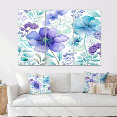Dayne - ensemble de salon art mural coquelicot
