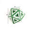 Sculpture | Orbe décoratif en forme de losange | Figurines (vert)-1639664024