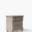 Table de chevet deux tiroirs gris antique
