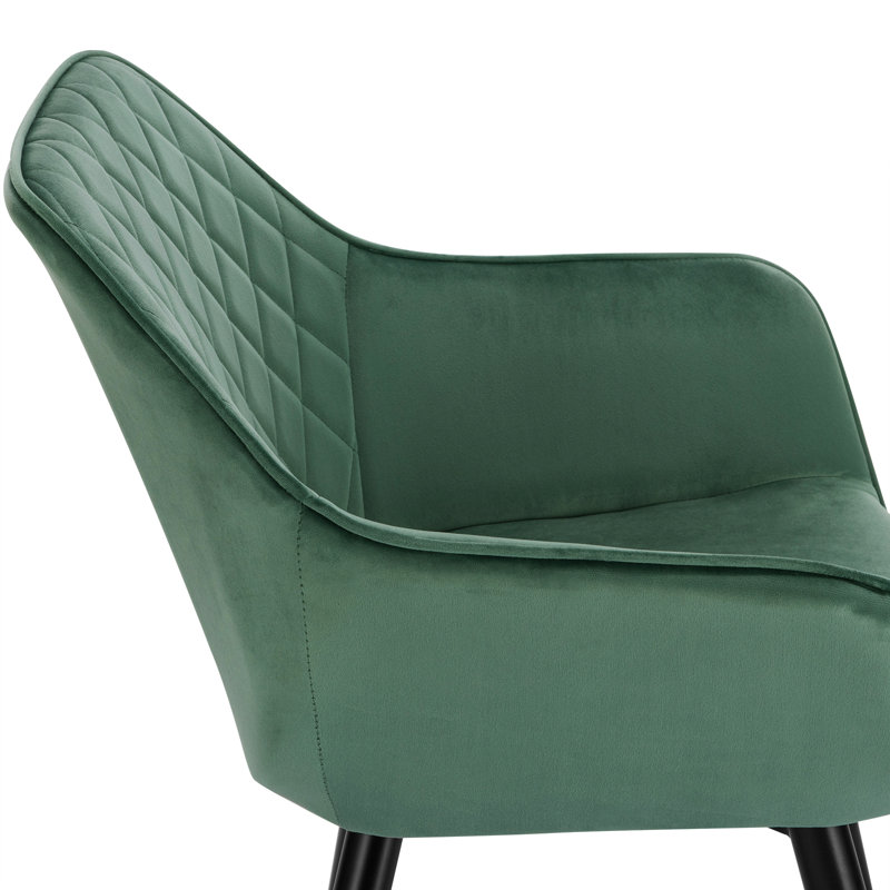 Bezu 48cm H Velvet Upholstered Armchair, Turquoise