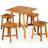 Catinna 4 - Person Acacia Wood Patio Dining Set with Square Table