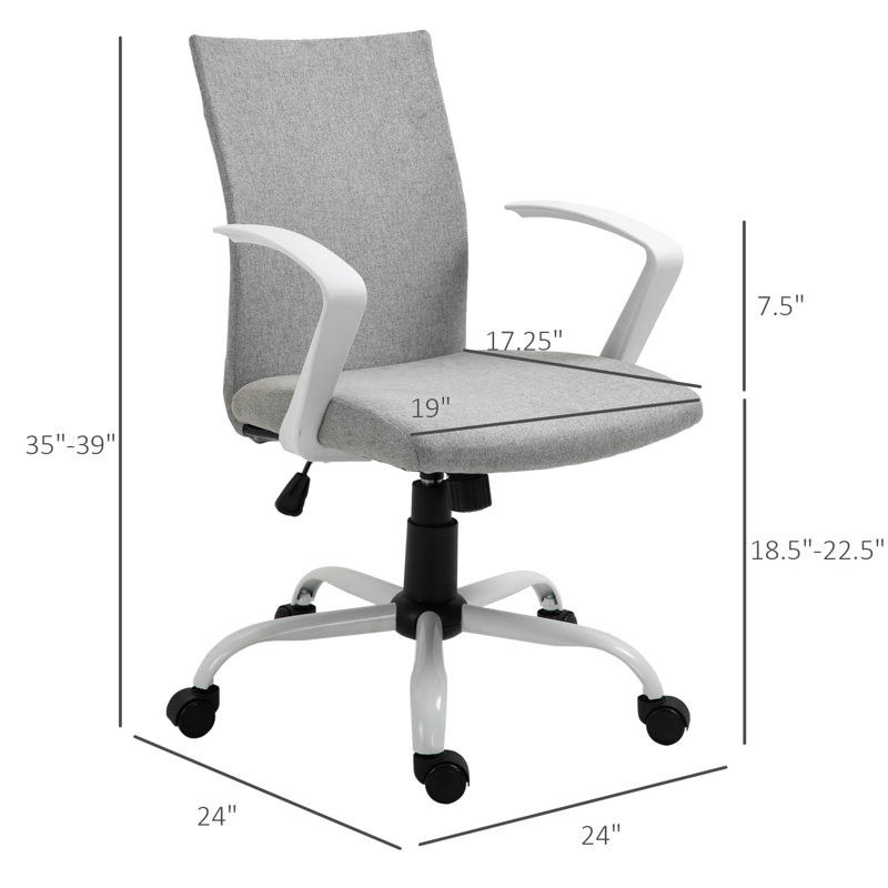 Linen Task Chair, Grey