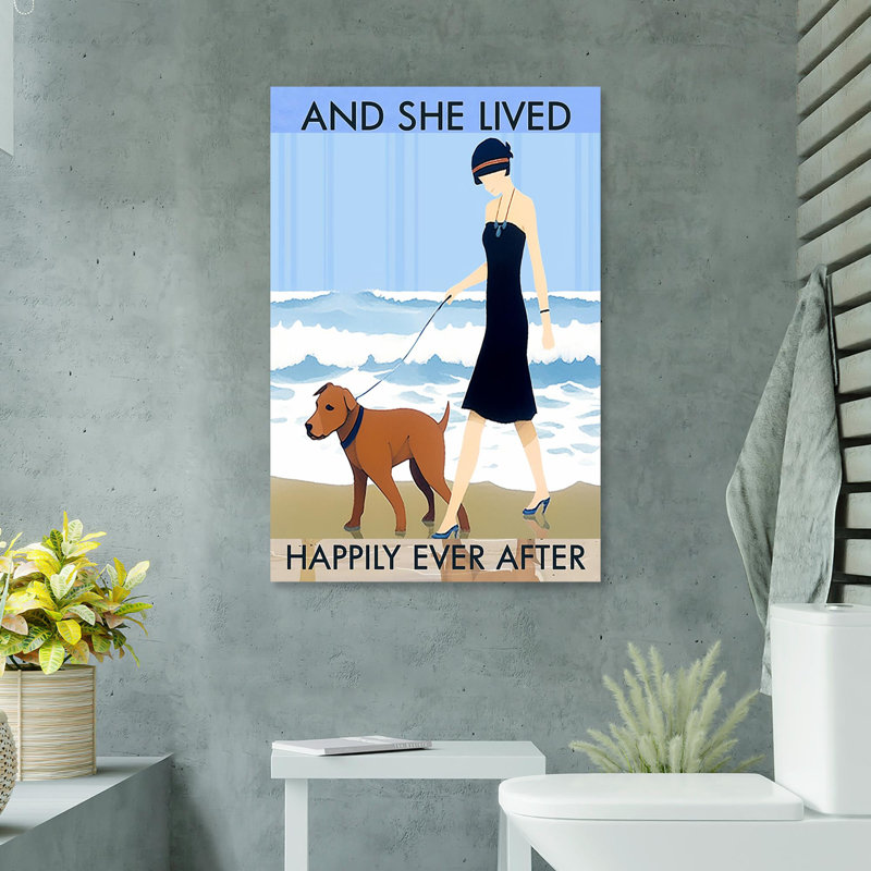 «Dog And She Lived Happily Ever After 2», impression sur toile